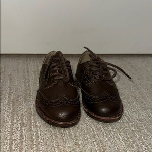 Janie and Jack Brown Kids Dress Shoes